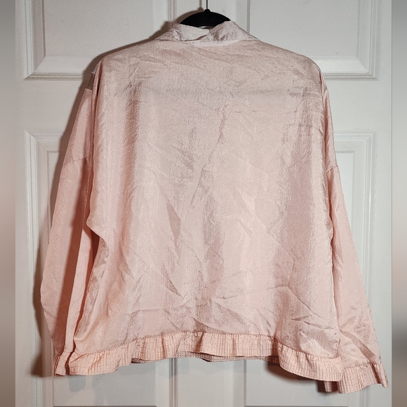Coral Bay Vintage Pink Lightweight Quarter Button Jacket M 90s Style - Picture 6 of 6